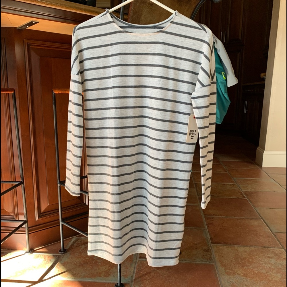Grey Striped dress by Billabong/sold by Lulus